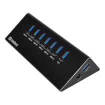 Sandberg USB 3.0 Hub 6+1 porter, 1 Stykk, SEN-133-82