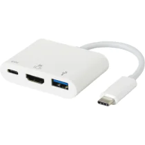 eSTUFF USB-C AV Multiport Hub, 1 Stykk, SEN-ES623001WH