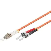 MicroConnect optisk fiberkabel, LC-ST, multimodus, dupleks, OM2 (oransje), 2m, 1 Stykk, SEN-FIB412002-2