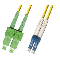 MicroConnect optisk fiberkabel, SC-LC, singlemode, duplex, OS2 (gul) 0,5m, 1 Stykk, SEN-FIB8410005