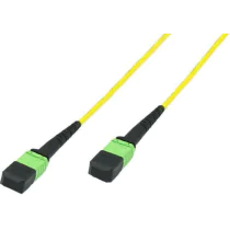 MicroConnect optisk fiberkabel, MTP hun - MTP hun, singlemode, 12 fiber, polaritet B, polering: APC, OS2 (gul), 3m, 1 Stykk, SEN-FIB998003MTP