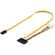 MicroConnect SATA data + strømadapter, 1 Stykk, SEN-PI17147
