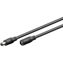 MicroConnect 2,5 mm DC forlengelseskabel, svart, 3 meter, 1 Stykk, SEN-W125780475