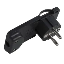 MicroConnect Schuko vinklet strømkontakt, flat, svart, 1 Stykk, SEN-W125876223