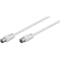 MicroConnect koaksial, M-F, 0,5m, hvit, 75 Ohm, 1 Stykk, SEN-W125877871