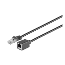 MicroConnect CAT6A S/FTP forlengelseskabel LSZH 3m, svart, 1 Stykk, SEN-W125913133