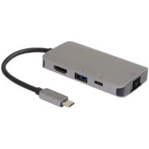 MicroConnect Hub USB-C til USB 3.2 Gen 1 A, RJ45, HDMI, USB-C, 1 Stykk, SEN-W126517034