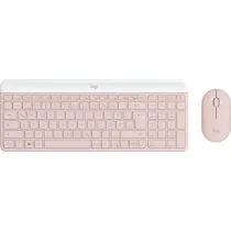 Logitech MK470 Slim Combo tastatur og mus, rosa, tysk, 1 Stykk, SEN-W128233308