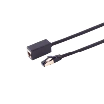 MicroConnect MicroConnect CAT8.1 S/FTP forlengelseskabel LSZH 0,5m svart, 1 Stykk, SEN-W128916533