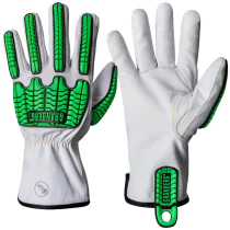 Granberg Kuttbestandige Slaghansker – Høy beskyttelse, optimal komfort  (115.1191-8, Svart/grønn/hvit, 6 Par, størrelse-8)