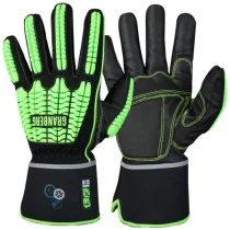 Granberg 8115 Vinterhansker – Kutt- og Støtsikker  (115.8115, Svart/grønn, 6 Par, størrelse-10)