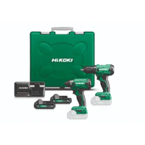Hikoki Verktøypakke KC18DA – 2 Kompakte 18V Verktøy, Ergonomisk Design(KC18DAWAZ, 1 Boks)