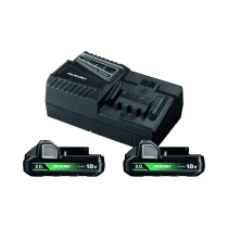 Hikoki Batteripakke 2X18V 2,0Ah – Lett, Kompakt, Høy Kapasitet(UC18YFSLWFZ, 1 Boks)