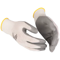 Ansell HyFlex Hansker – Godt Grep, Høy Slitestyrke (Hvit/Grå, 12 Par, størrelser 6–11), SSK-083