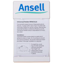 Ansell Hanskeholder – Justerbar, Veggmontert (132415111, Hvit, 1 Stykk)