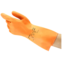 Ansell AlphaTec Hansker – Komfortabel og Slitesterk (132415130, Oransje, 12 Par, størrelse-7.5)