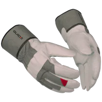 Guide Arbeidshanske – Halvforet, Komfortabel (Hvit/Grå, 12 Par, størrelser: 6–13), SSK-173