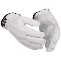 Guide 70 Arbeidshanske – Høy Slitestyrke (Hvit, 12 Par, størrelser 7–12), SSK-183