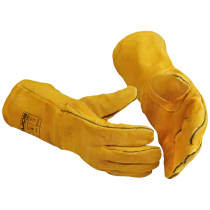 Guide Sveisehanske – Helt Foret, Høy Slitestyrke (Gul, 6 Par, størrelser: 8, 10, 11), SSK-128