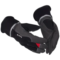 Guide Varmforet Hanske – Vannavvisende, 6 Par, Svart/Grå, Størrelser 8–11, SSK-112