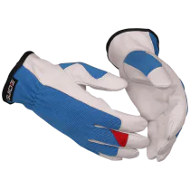 Guide Arbeidshanske (Blå/Hvit, 12 Par, Størrelser 7–11), SSK-061