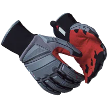 Guide Slagbeskyttelse Hansker – 3 Par, Rød/Grå, Størrelse 7–12, SSK-039