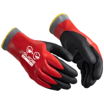 Guide Hanske – Barrierebeskyttelse, Høy Komfort (Rød/Svart, 6 Par, størrelse 7–11), SSK-304