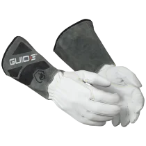 Guide Sveisehanske – Høy slitestyrke, komfortabel passform (Grå/Hvit, 6 Par, størrelse 7-12), SSK-368
