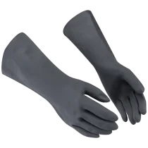Guide Kjemikaliehansker – Høy Kjemikaliebeskyttelse, Grå, 6 Par, Størrelse 7-10, SSK-1017