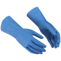Guide Kjemikaliehansker – Godt grep, høy elastisitet (223591043, Blå, 6 Par, størrelse-7)