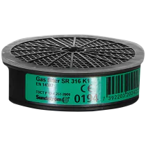 Sundström Gassfilter SR 316 K1 – Beskyttelse mot ammoniakk (553300336, 5 Stykk)