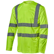 L.Brador Langermet T-skjorte – Høy Synlighet (Gul/Oransje, størrelse S–3XL), SSK-023