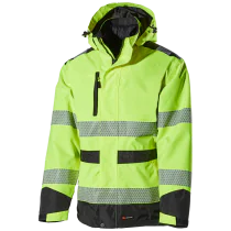 L.Brador Tre-i-ett Jakke – Vann- og vindtett, høy synlighet (800053010, Gul, 1 Stykk, størrelse-XS)