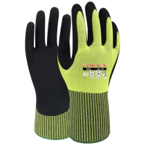 Fortes Skjærebeskyttelseshansker – Svart/Gul, Størrelser 7–12, 1–12 Par, SSK-611