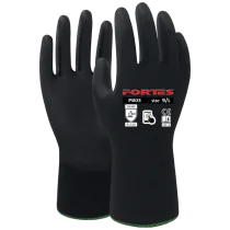 Fortes Arbeidshanske – Høy Slitestyrke, Godt Grep (Svart, 12 Par, Størrelser: 6, 8, 9, 11), SSK-582