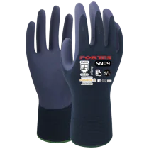 Fortes Arbeidshanske – Tynn, fleksibel, godt grep (Indigoblå, 12 Par, Størrelser 7–11), SSK-572