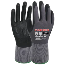 Fortes Arbeidshanske – Svart, 12 Par, Størrelse 7–12, SSK-642