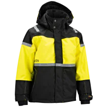 Blåkläder Vinterjakke – Vind- og vanntett, pustende ( 811496014, Svart/Gul, Barn, 1 Stykk, størrelse- C104)