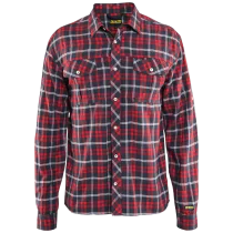 Blåkläder Skjorte – Løs Passform, Plastknapper ( 811498797, Rød, 1 Stykk, størrelse-XS )