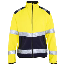 Blåkläder Softshell-Jakke – Vindavvisende, Pustende ( 811499898, Gul/Marine, 1 Stykk, størrelse-XS )