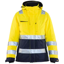 Blåkläder Skalljakke – Vindtett, Varmfôret ( 811499930, Gul/Marine, Dame, 1 Stykk, størrelse- XS)