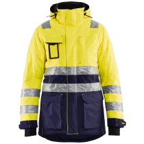 Blåkläder Vinterjakke – Vanntett, Vindtett ( 811504884, Gul/Marine, Dame, 1 Stykk, størrelse- XS)