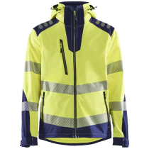 Blåkläder Softshelljakke – Lett, Vanntett ( 811507371, Gul/Marine, 1 Stykk, størrelse-XS )