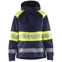 Blåkläder Skalljakke – Vind- og vanntett ( 811516485, Marine/Gul, Dame, 1 Stykk, størrelse- XS)