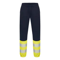 Tranemo Joggebukse – Flammehemmende, Synlig  (50608994-XS, Gul/marineblå, 1 Stykk, størrelse-XS)