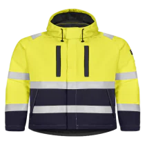 Tranemo Vinterjakke – Flammehemmende, Vannavstøtende (58088194-XXS, Gul/marineblå, 1 Stykk, størrelse-XXS)