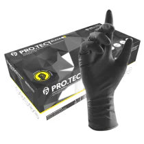 Unigloves PRO.TECT Nitrilhansker – Ekstra Sterk, Vannavstøtende(GA0071, Svart, 1000 Stykk, størrelse-XS)