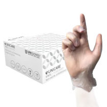 Unigloves Unicare Vinylhansker – Lett, komfortabel(GS0071, Klar, 1000 Stykk, størrelse-XS)