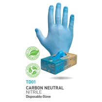 Traffi CN Biologisk Nedbrytbare Nitrile Hansker – Karbonnøytral, 100 Stykk, STR-TD01