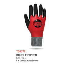 Traffi Cut A Hansker – Vannavstøtende, Høy Slitestyrke, 5 Par, STR-TG1072